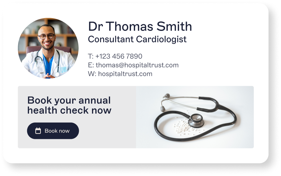 outlook email signature template for a doctor