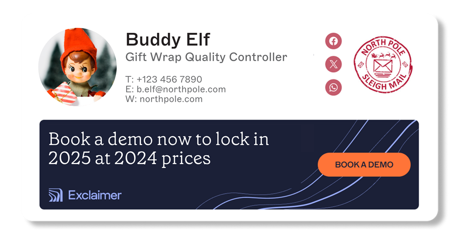 custom email signature with a christmas theme